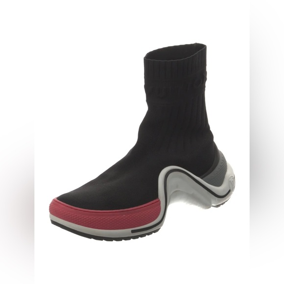 LOUIS VUITTON Stretch Textile LV Archlight Sneaker Boots Fuchsia Black - Picture 3 of 11